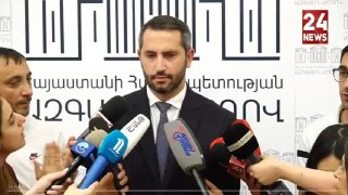 Рубен Рубинян выступает с заявлением об избирательных взятках в Канакер-Зейтуне, Ереван