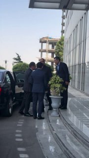 Давид Худатян и Аббас Алиабади на встрече министров в Ереване